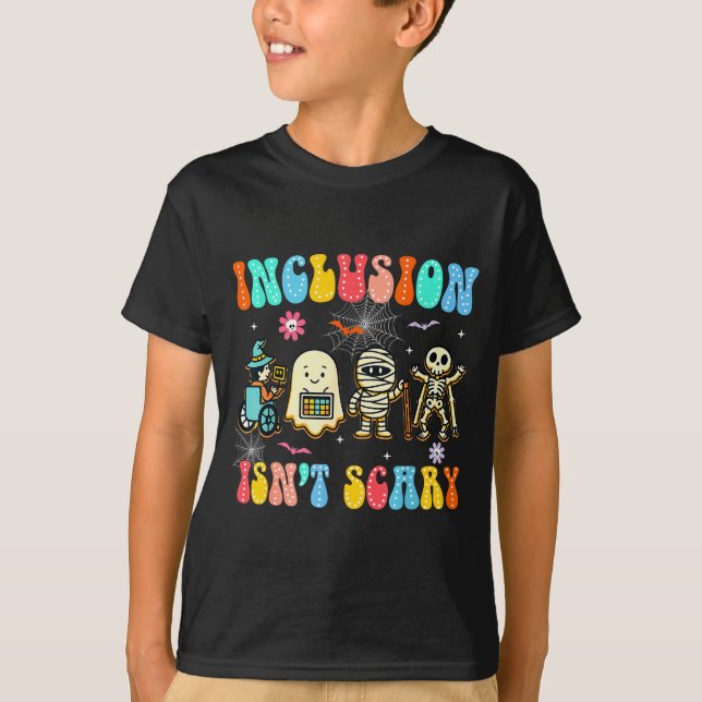 Inclusion Isn't Y Halloween Sped Teacher Women Men T-Shirt (Front)