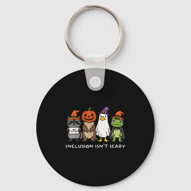 Inclusion Isn't Y Slp Halloween Sped Teacher Anima Key Ring (Front)