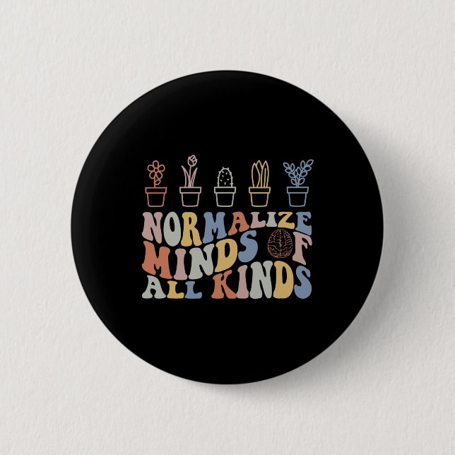 Inclusion Normalise Minds Of All Kinds Autism Awar 6 Cm Round Badge (Front)