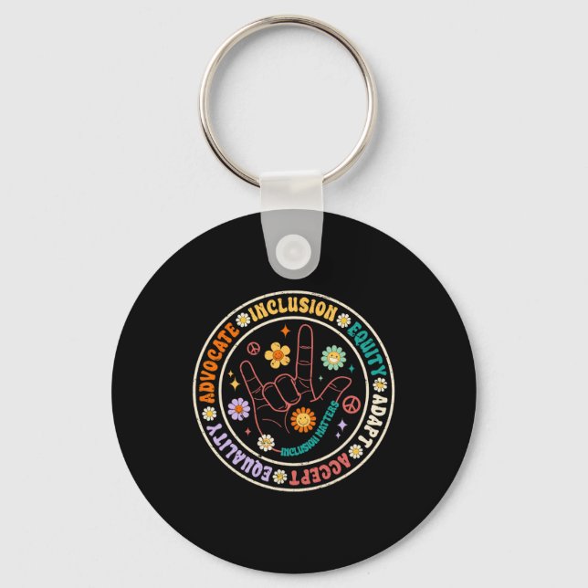 Inclusion Problems Autism Awareness Special Educat Key Ring (Front)