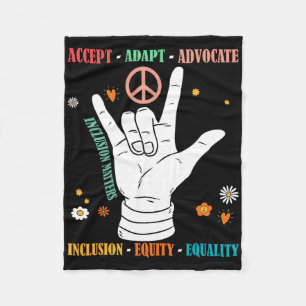 Inclusion Problems Autism Awareness Teacher Inspir Fleece Blanket
