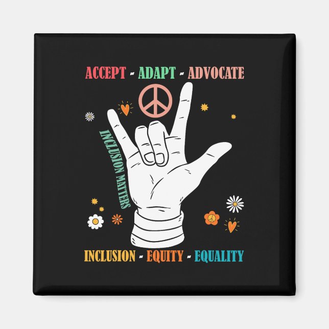 Inclusion Problems Autism Awareness Teacher Inspir Magnet (Front)