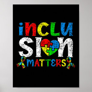 Inclusion Problems Autists Autist Autistic Support Poster