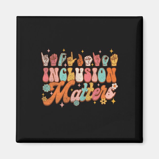 Inclusion Problems Groovy American Sign Language A Magnet (Front)