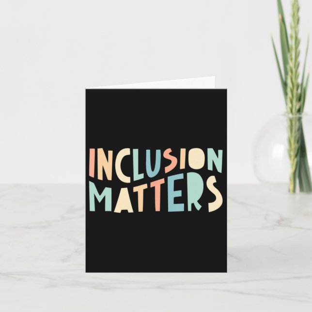 Inclusion Problems Special Education Autism Awaren Card (Front)