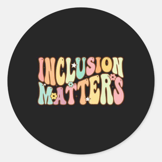 Inclusion Problems Special Education Autism Awaren Classic Round Sticker (Front)
