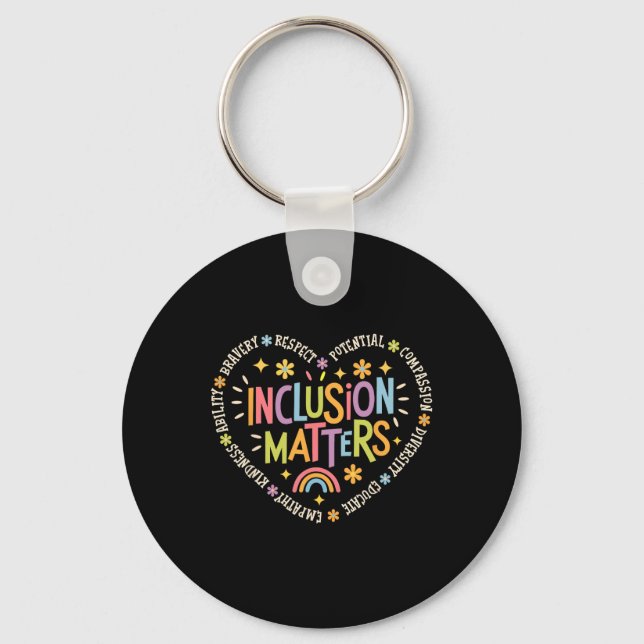 Inclusion Problems Special Education Teacher Autis Key Ring (Front)