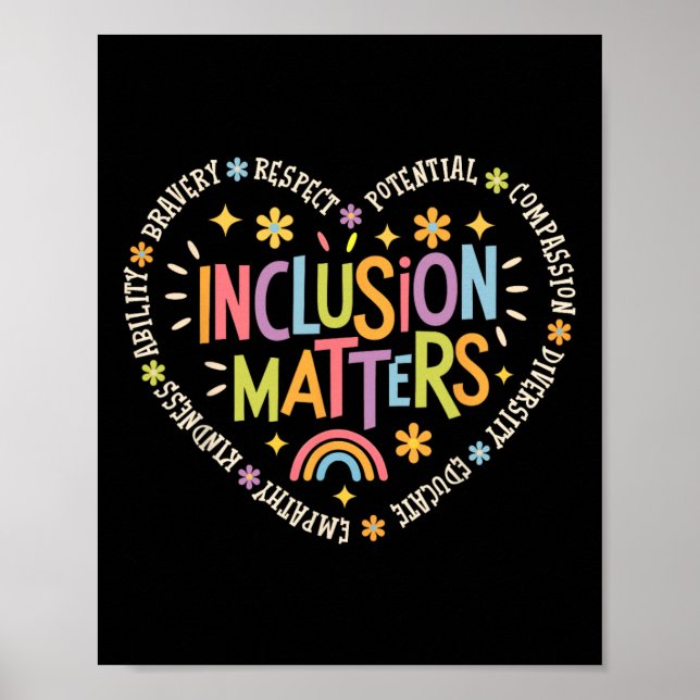 Inclusion Problems Special Education Teacher Autis Poster (Front)