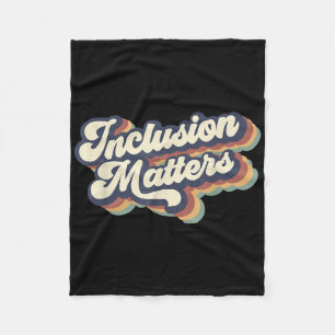 Inclusion S Retro Special Education Teacher Women Fleece Blanket