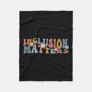 Inclusion S Special Education Autism Awareness Tea Fleece Blanket