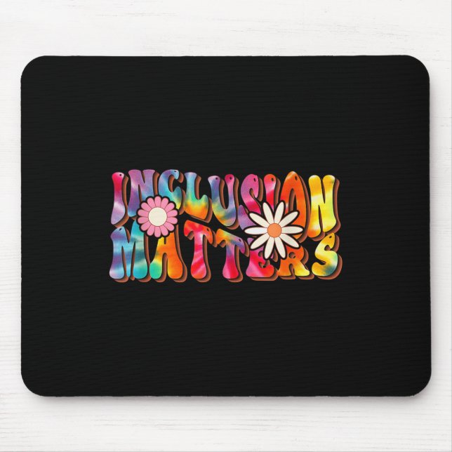 Inclusion S Special Education Autism Awareness Tie Mouse Pad (Front)
