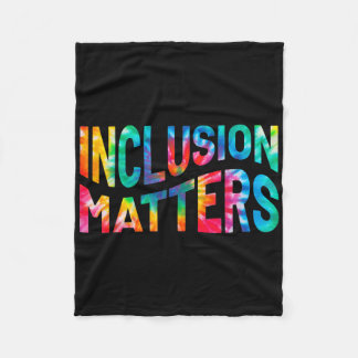 Inclusion S Tie Dye Special Education Teacher Wome Fleece Blanket
