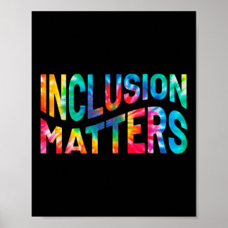 Inclusion S Tie Dye Special Education Teacher Wome Poster
