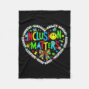 Inclusion special education teacher autism fleece blanket