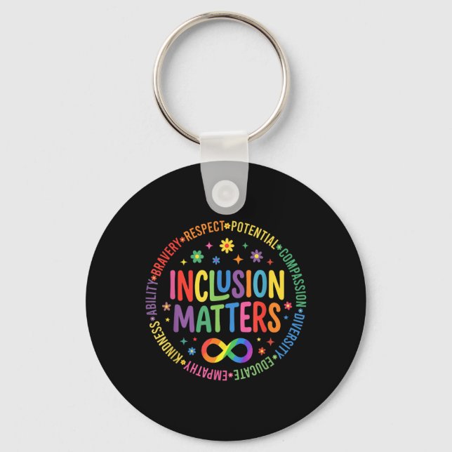 Inclusion Special Education Teacher Autism Key Ring (Front)