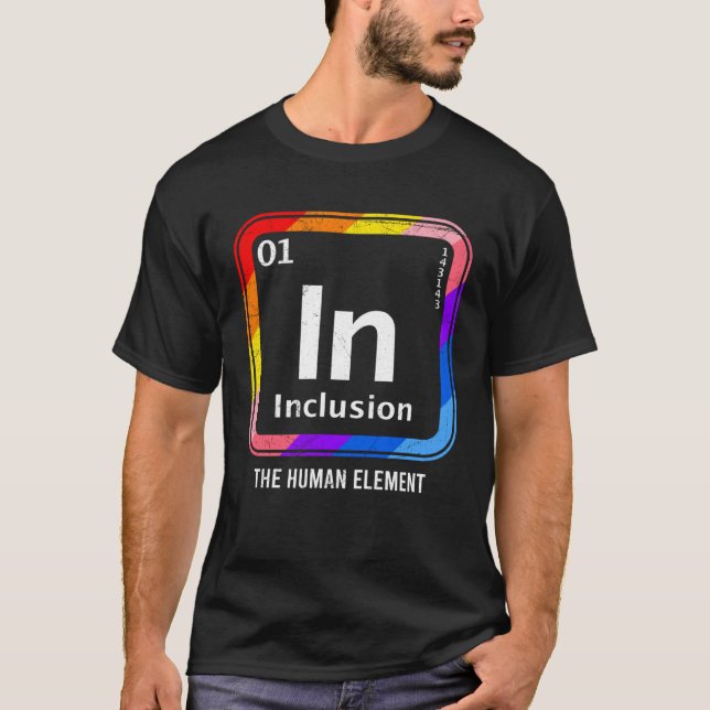 Inclusion The Human Element Solidarity Diversity T-Shirt (Front)