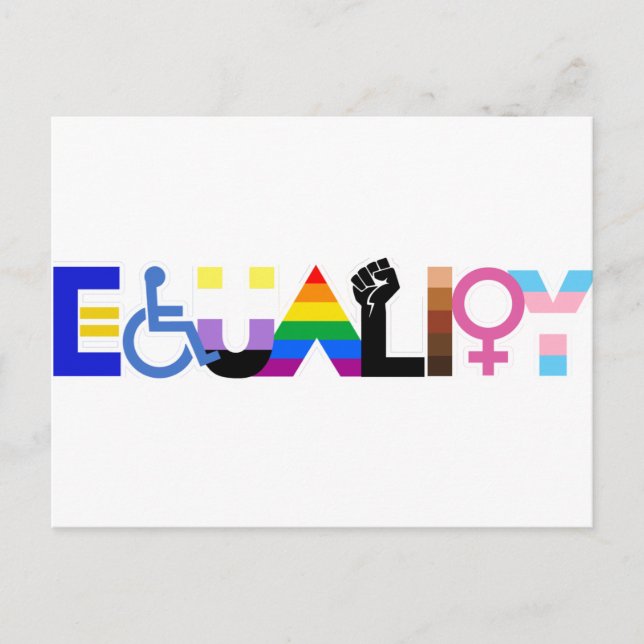 Inclusive Equality Flag Postcard (Front)