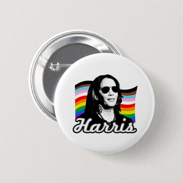 Inclusive Harris Flag 6 Cm Round Badge (Front & Back)