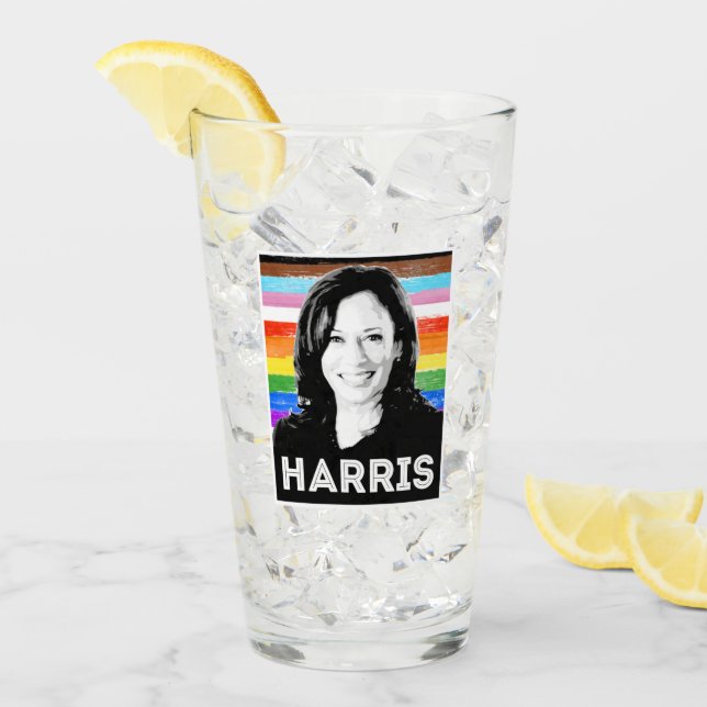 Inclusive Harris Pride Poster Glass (Front Ice)