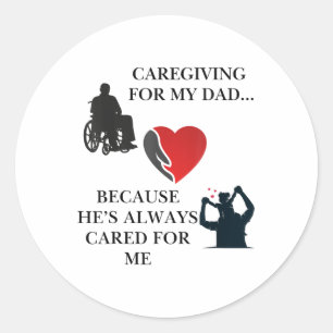 Inclusive Love Caregiver Appreciation Tee _1 Classic Round Sticker