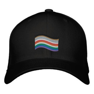 Inclusive Pride Flag Embroidered Baseball Cap