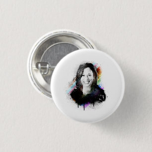 Inclusive Pride Kamala Harris Spray Paint 3 Cm Round Badge