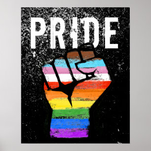 Inclusive Progress Pride Fist Poster