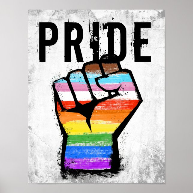 Inclusive Progress Pride Fist Poster (Front)