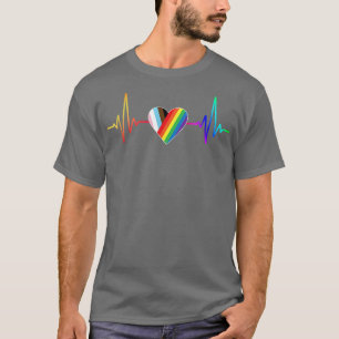 Inclusive Pulse Heartbeat,Gay Pride LGBTQ,Women Ga T-Shirt