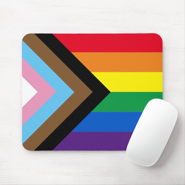 Inclusive rainbow Lgbtq gay diversity flag Mouse Pad (With Mouse)