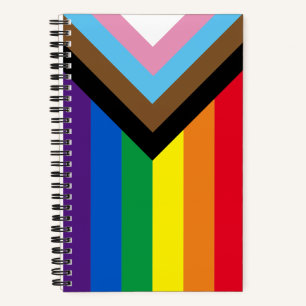 Inclusive rainbow Lgbtq gay diversity flag Notebook