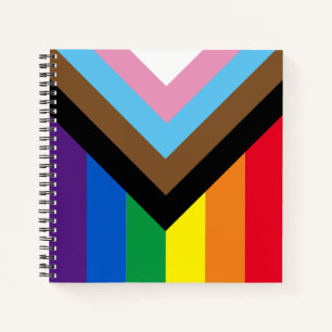 Inclusive rainbow Lgbtq gay diversity flag Notebook