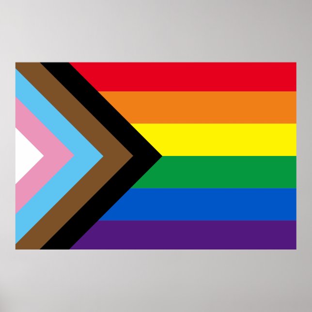 Inclusive rainbow Lgbtq gay diversity flag Poster (Front)