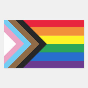 Inclusive rainbow Lgbtq gay diversity flag Rectangular Sticker