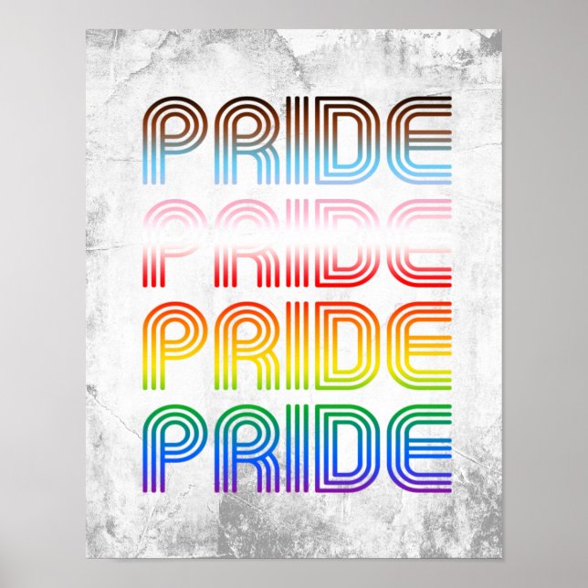 Inclusive Retro Pride Poster (Front)
