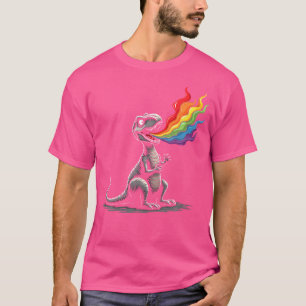 Inclusive T-Rex With Rainbow Laser T-Shirt
