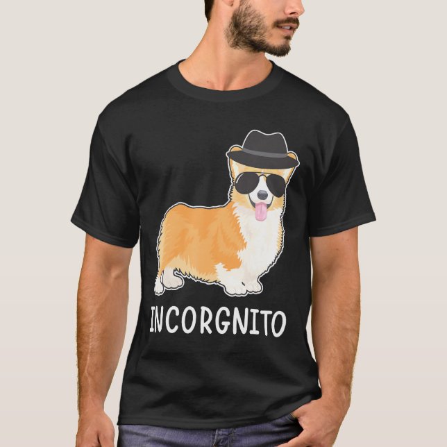 Incognito Corgi Dog T-Shirt (Front)