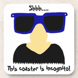 Incognito Moustache & Glasses Coasters - Set of 6