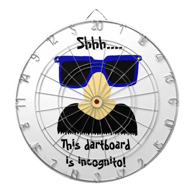 Incognito Moustache & Glasses Dartboard (Front)