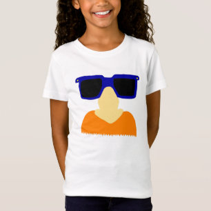 Incognito Moustache & Glasses Girls Baby Doll Tee