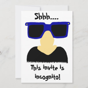 Incognito Moustache & Glasses Invitations