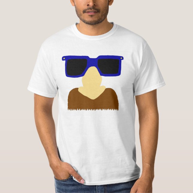 Incognito Moustache & Glasses Mens Value T-Shirt (Front)