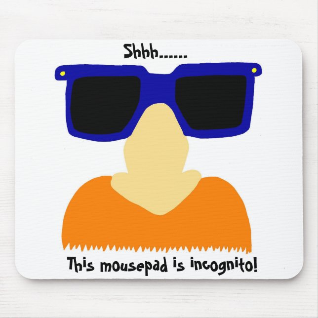 Incognito Moustache & Glasses Mousepad (Front)