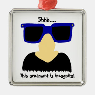 Incognito Moustache & Glasses Ornament