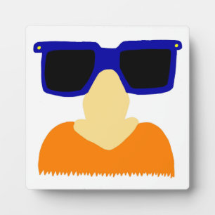 Incognito Moustache & Glasses Plaque