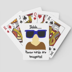 Incognito Moustache & Glasses Playing Cards