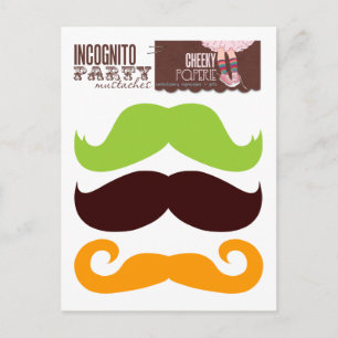 Incognito Party Moustaches 1 Postcard