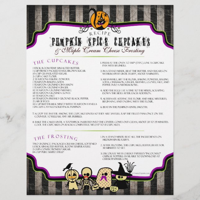 Incognito Pumpkin Spice Cupcakes Recipe (Front)