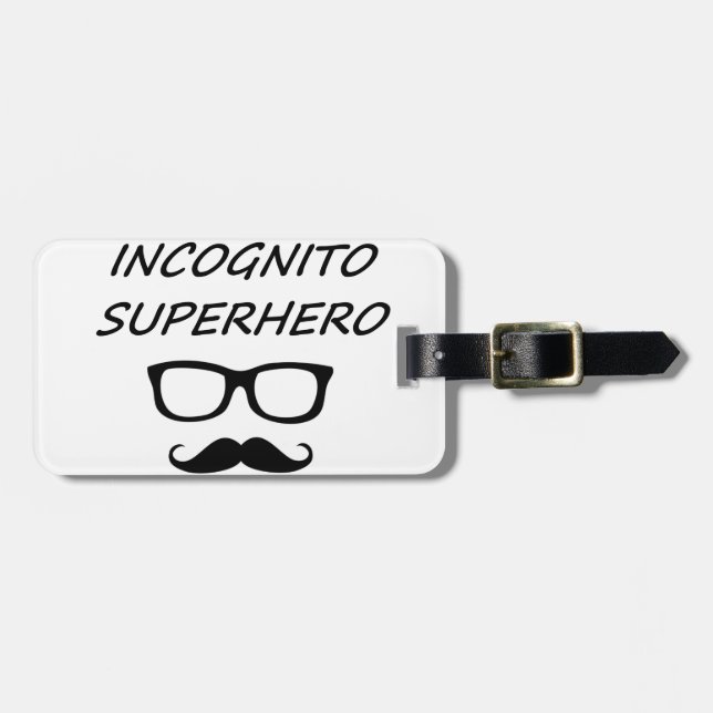 Incognito Superhero 04B Luggage Tag (Front Horizontal)