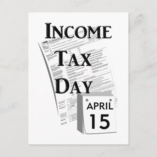 Income Tax Day Postcard (Front)